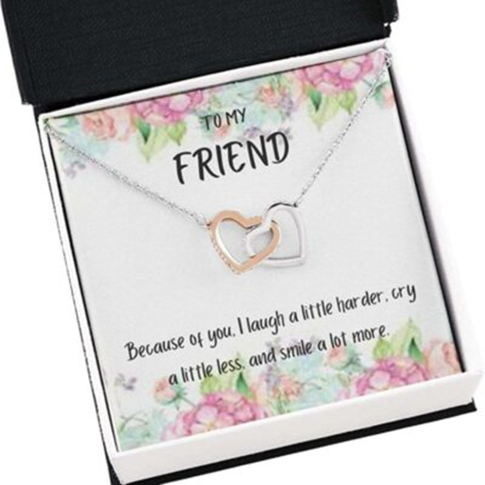 Friend Necklace, To My Best Friend Necklace Gift , Because Of You , Thank You Gift Necklace - Thegiftio UK