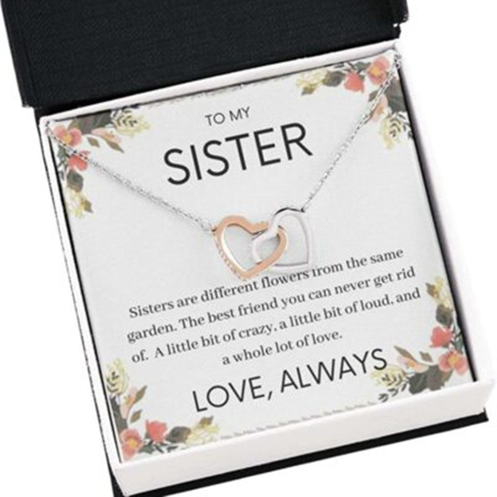 Sister Necklace, To My Sister Necklace Gift , Flowers From The Same Gard - Thegiftio UK