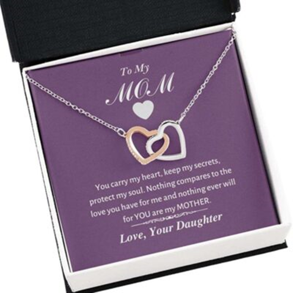 Mom Necklace, To My Mom Necklace Gift , You Carry My Heart , Just For Her Necklace - Thegiftio UK