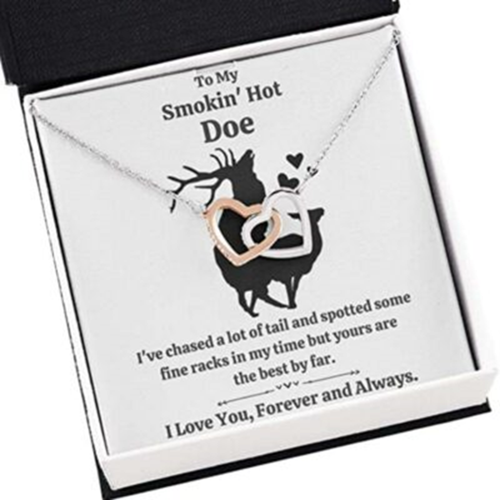 Girlfriend Necklace, To My Smokin’ Hot Doe “Tail” Necklace Gift - Thegiftio UK