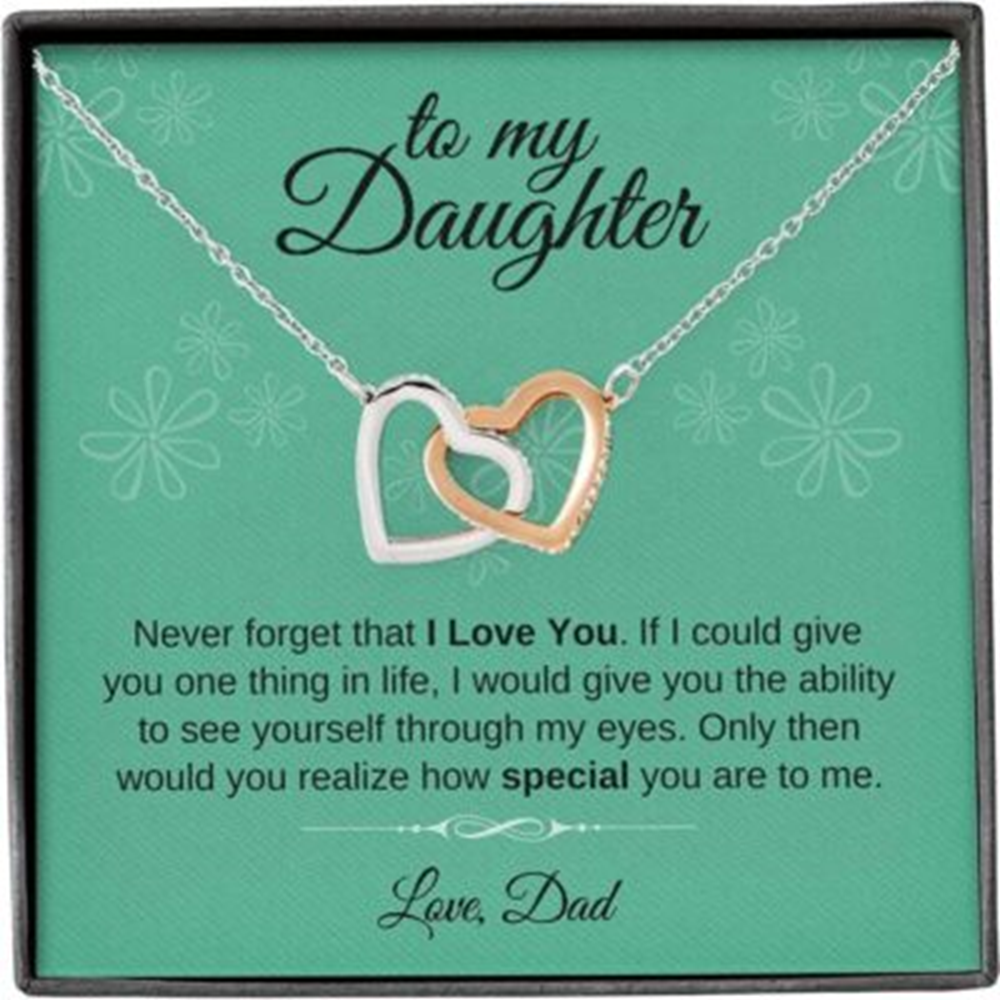 Daughter Necklace From Dad, Father Daughter Necklaces, To My Daughter Necklace - Thegiftio UK