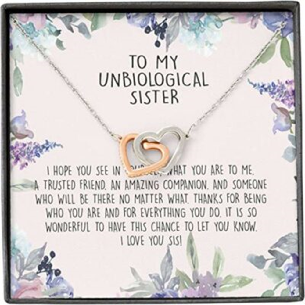 Sister Necklace, To My Unbiological Sister Flower Trusted Friend Amazing Companion Necklace - Thegiftio UK