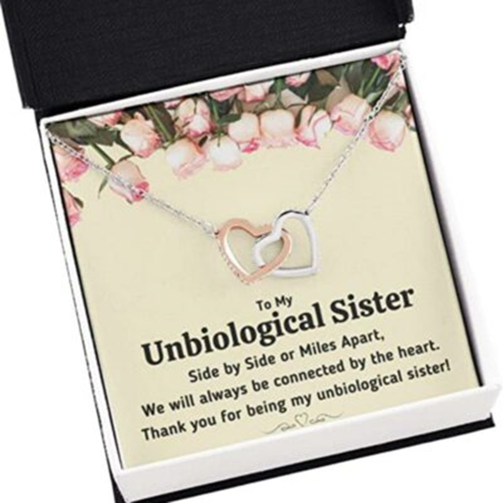 Sister Necklace, To My Unbiological Sister “Connected By The Heart” Necklace. Necklace Gift For Best Friend Soul Sister - Thegiftio UK