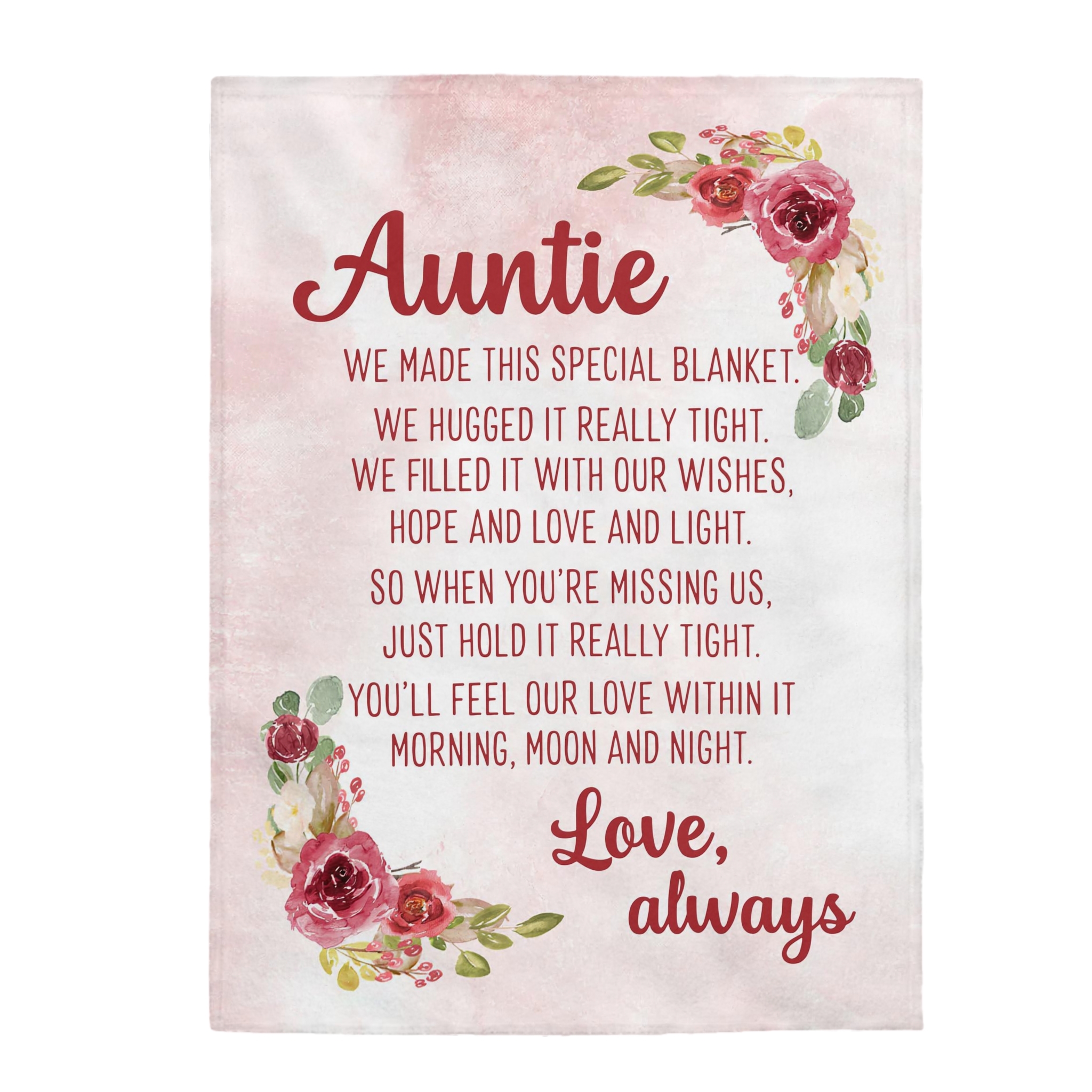 To My Auntie We Made This Special Fleece Blanket Gift For Aunt Birthday Gift Home Decor Bedding Couch Sofa Soft And Comfy Cozy - Thegiftio UK