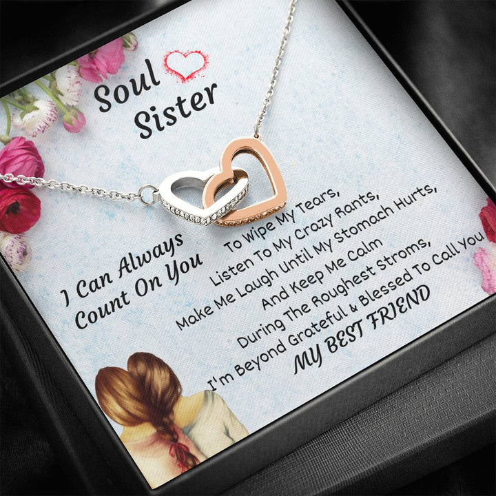 Soul Sister Interlocking Heart Necklace - Thegiftio UK