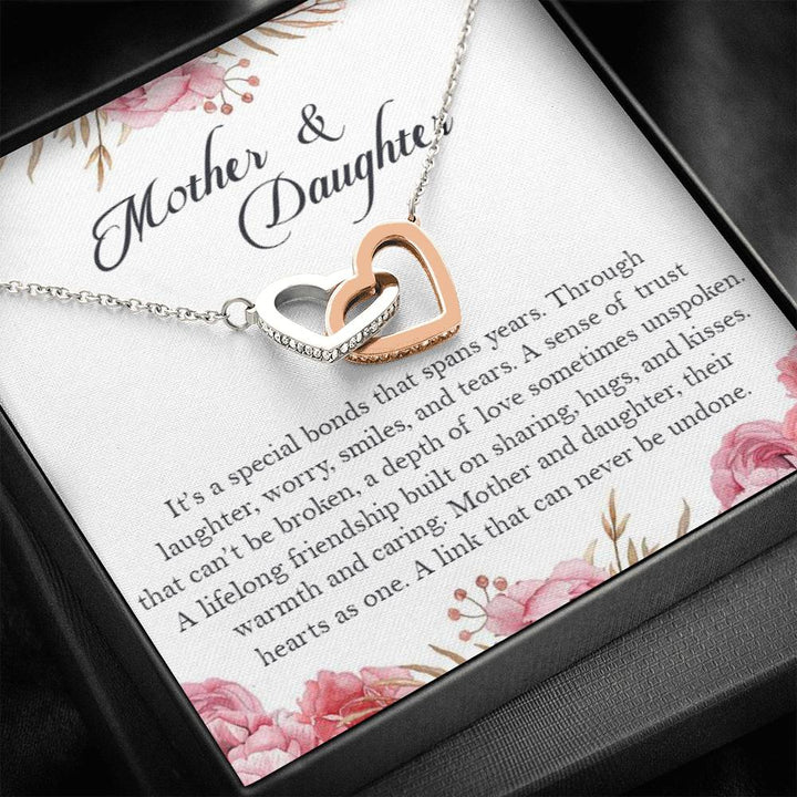 Interlocking Heart Necklace Mother And Daughter - Thegiftio UK