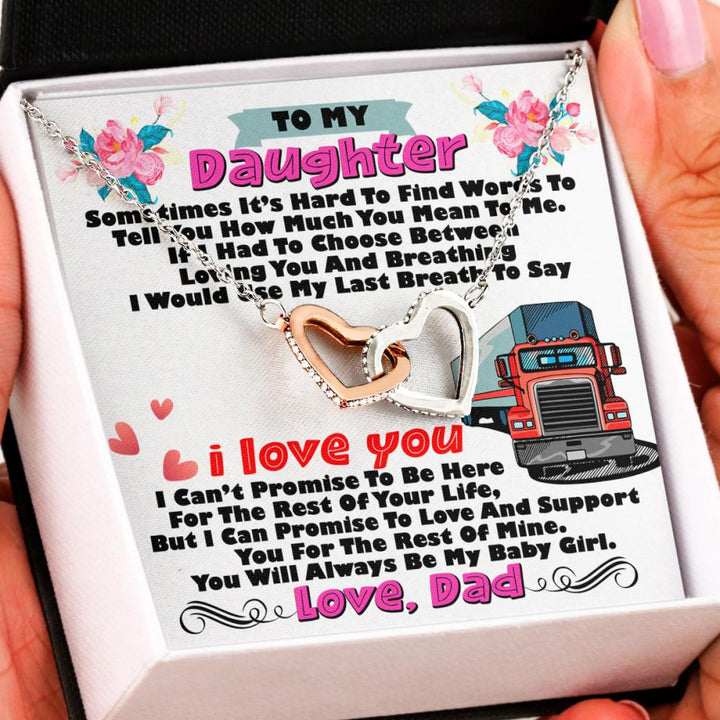 Trucker's Daughter - Interlocking Heart Necklace - Thegiftio UK