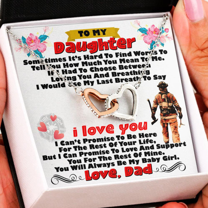 Firefighter's Daughter - Interlocking Heart Necklace - Thegiftio UK