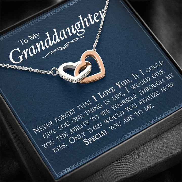 Special Gift For Granddaughter - Interlocking Heart Necklace - Thegiftio UK