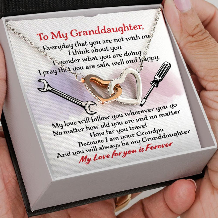 Mechanic's Granddaughter - Interlocking Heart Necklace - Thegiftio UK