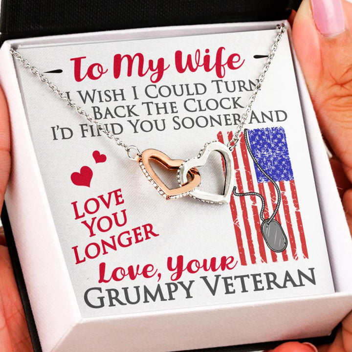 Veteran's Wife - Interlocking Heart Necklace - Thegiftio UK