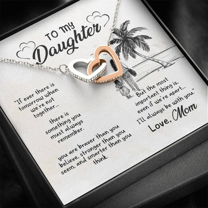 Interlocking Heart Necklace For Daughter - Thegiftio UK