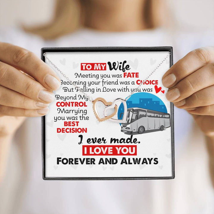 Bus Driver's Wife - Interlocking Heart Necklace - Thegiftio UK