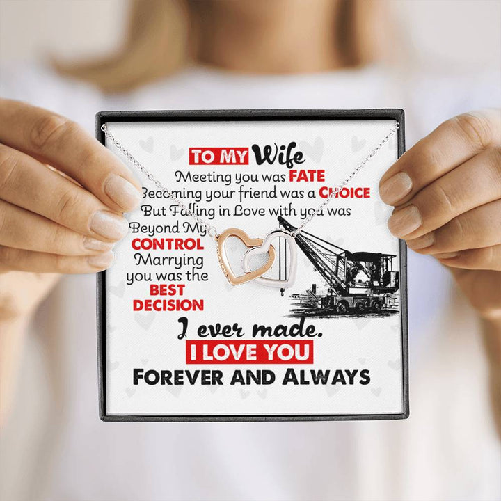 Crane Operator's Wife - Interlocking Heart Necklace - Thegiftio UK