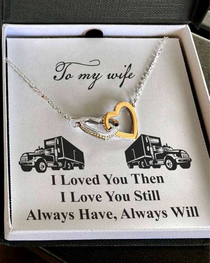 Trucker's Wife - Interlocking Heart Necklace - Thegiftio UK