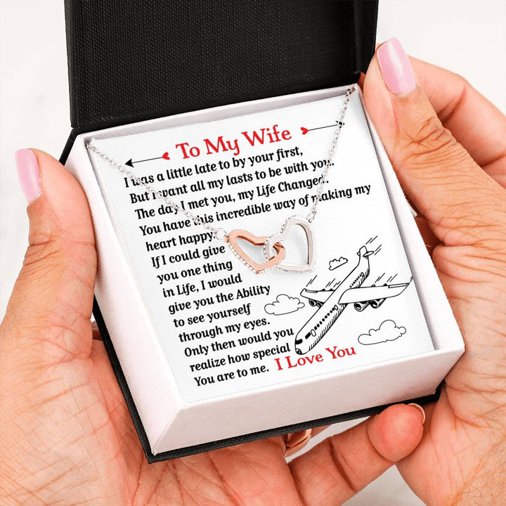 Pilot's Wife- Interlocking Heart Necklace - Thegiftio UK