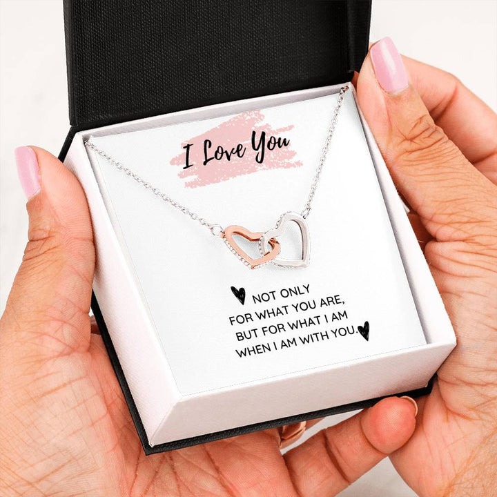 "I Love You" - Interlocking Heart Necklace - Thegiftio UK