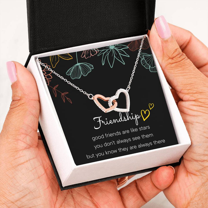 Best Friend Gifts, Interlocking Heart Necklace, Friendship Necklaces, Best Friend Necklaces, Friendship Necklaces For 3 - Thegiftio UK