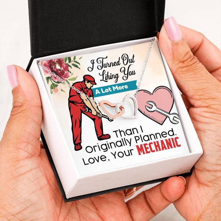 Mechanic's Girlfriend- Interlocking Heart Necklace - Thegiftio UK