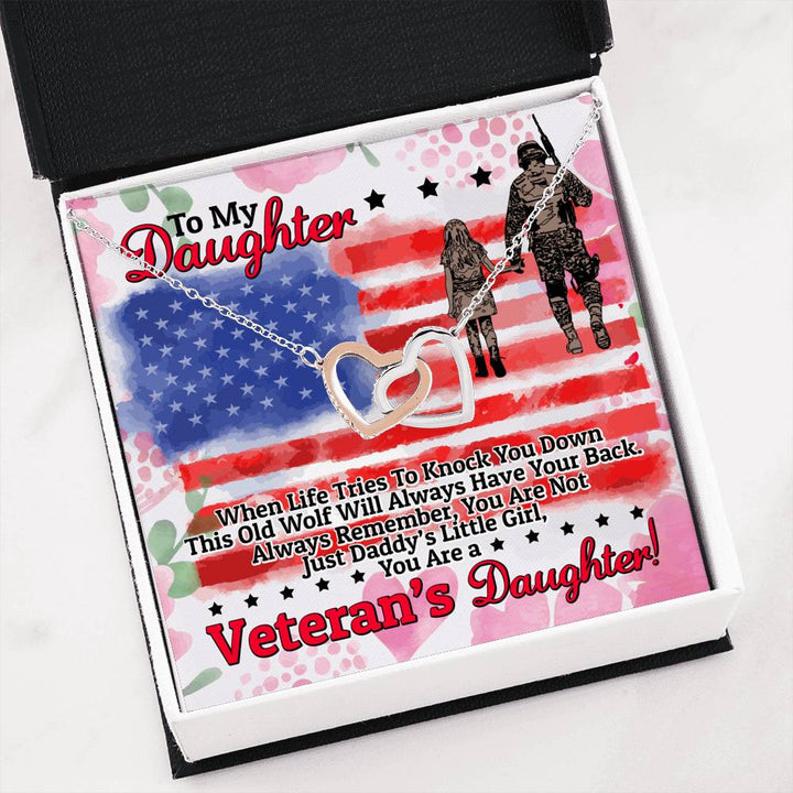Veteran's Daughter - Interlocking Heart Necklace - Thegiftio UK