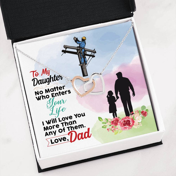 Lineman's Daughter - Interlocking Heart Necklace - Thegiftio UK