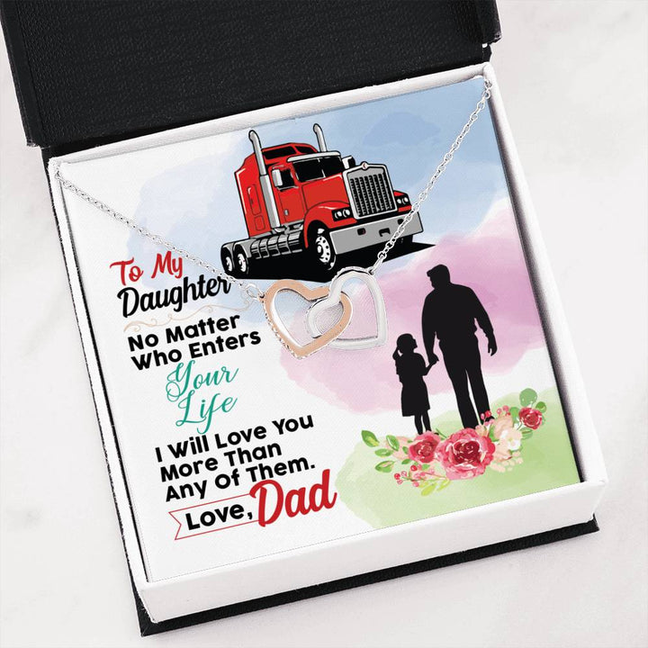 Trucker's Daughter - Interlocking Heart Necklace - Thegiftio UK