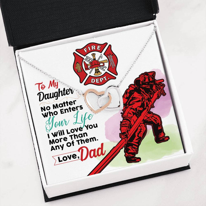 Firefighter's Daughter - Interlocking Heart Necklace - Thegiftio UK