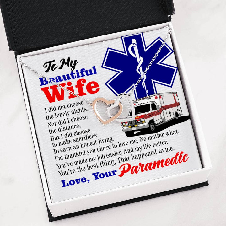 Paramedic's Wife - Interlocking Heart Necklace - Thegiftio UK
