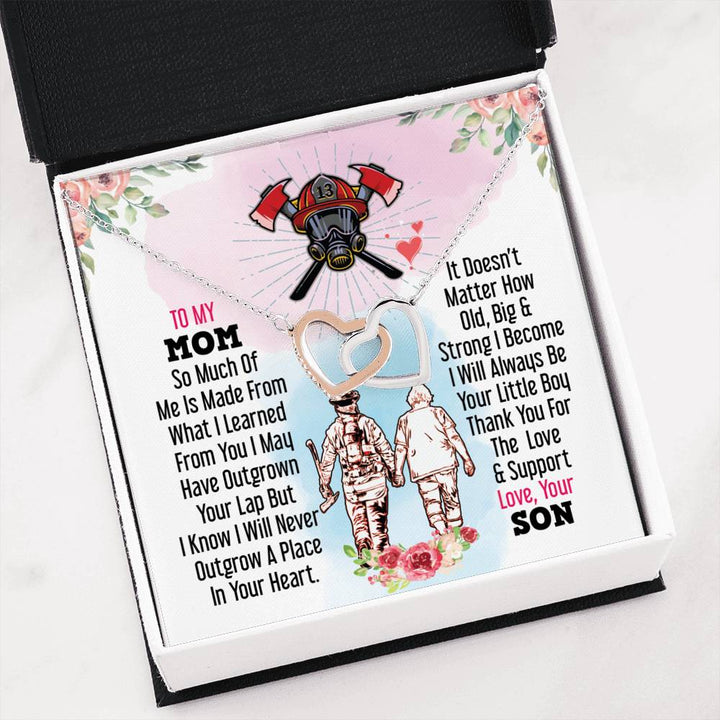 Firefighter's Mom - Interlocking Heart Necklace - Thegiftio UK