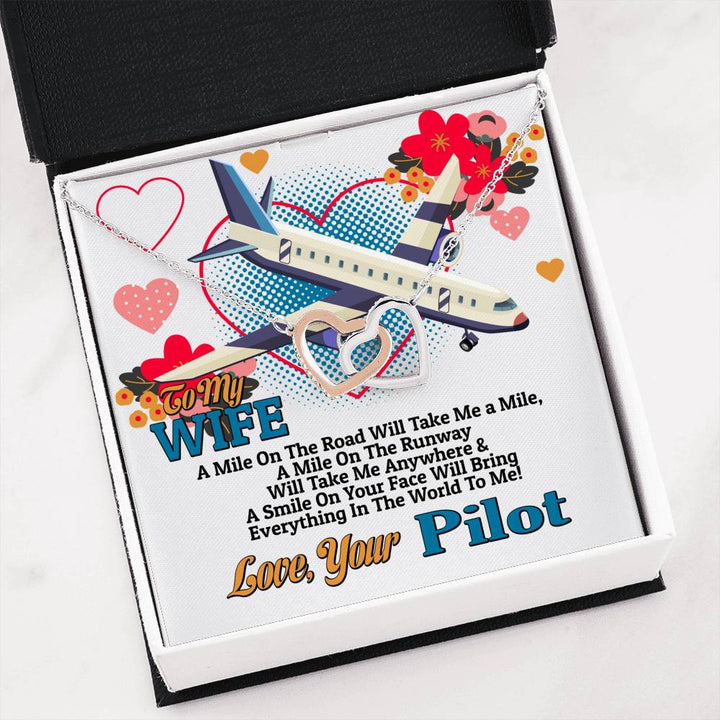 Pilot's Wife - Interlocking Heart Necklace - Thegiftio UK