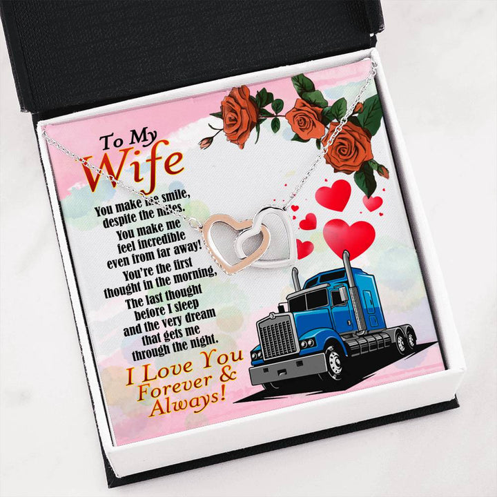 Trucker's Wife - Interlocking Heart Necklace - Thegiftio UK