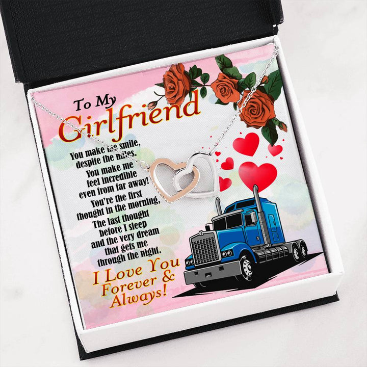 Trucker's Girlfriend - Interlocking Heart Necklace - Thegiftio UK
