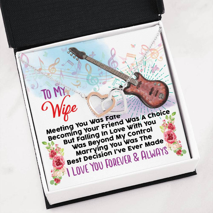 Bass Player's Wife - Interlocking Heart Necklace - Thegiftio UK