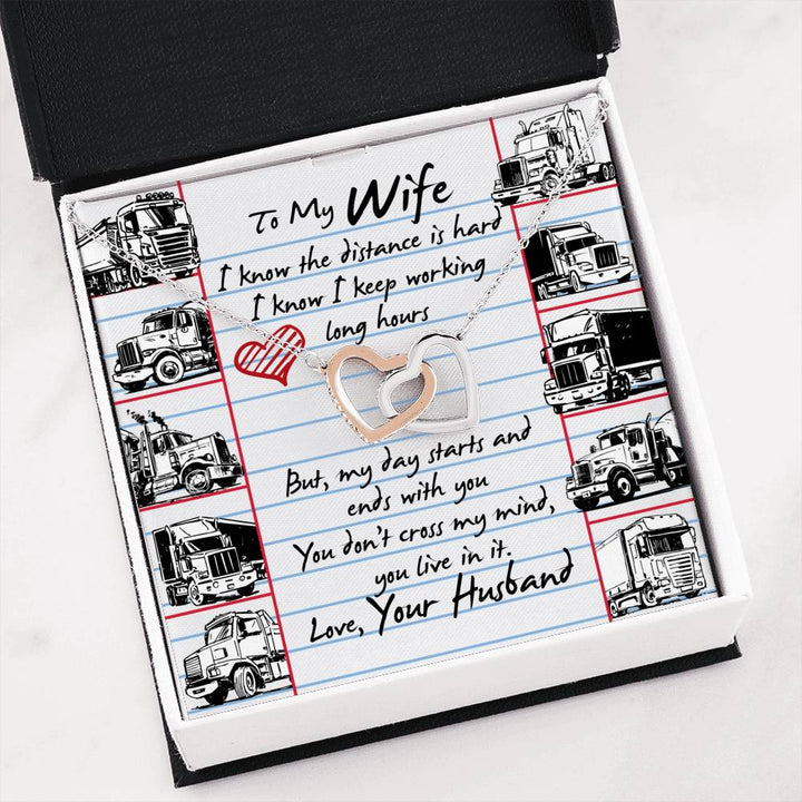Trucker's Wife - Interlocking Heart Necklace - Thegiftio UK