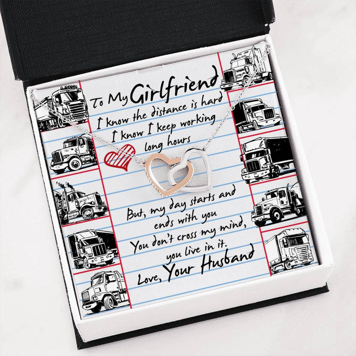 Trucker's Girlfriend - Interlocking Heart Necklace - Thegiftio UK
