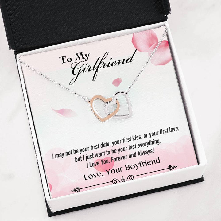 To My Girlfriend - Be Your Last Everything - Interlocking Heart Necklace - Thegiftio UK
