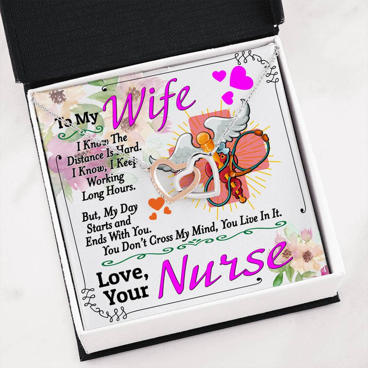 Nurse's Wife - Interlocking Heart Necklace - Thegiftio UK