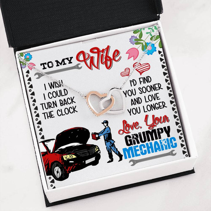 Mechanic's Wife - Interlocking Heart Necklace - Thegiftio UK