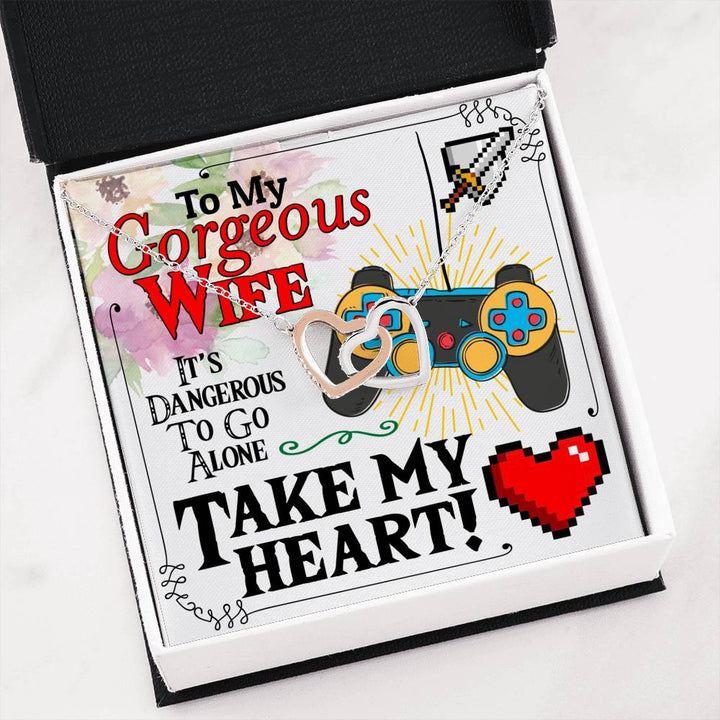 Gamer's Wife - Interlocking Heart Necklace - Thegiftio
