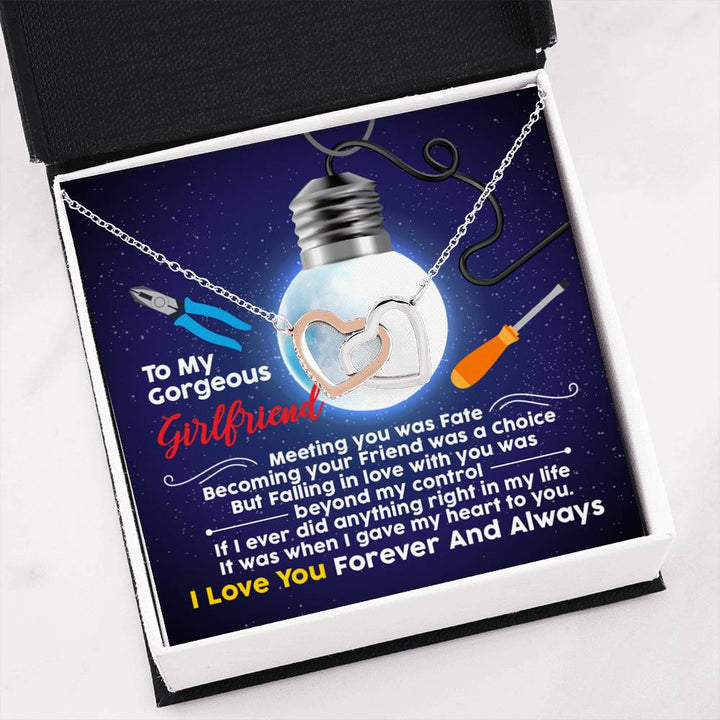 Electrician's Girlfriend - Interlocking Heart Necklace - Thegiftio UK