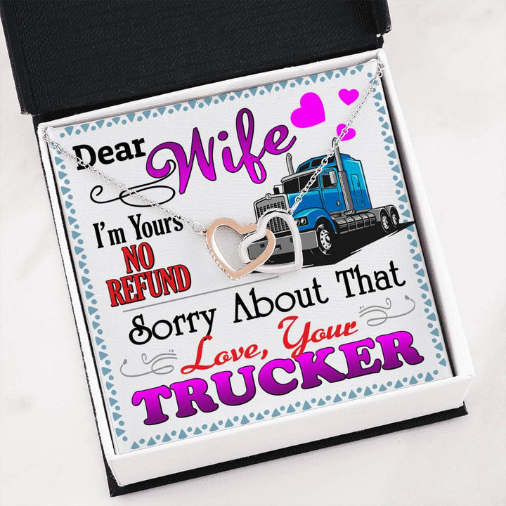 Trucker's Wife - Interlocking Heart Necklace - Thegiftio UK