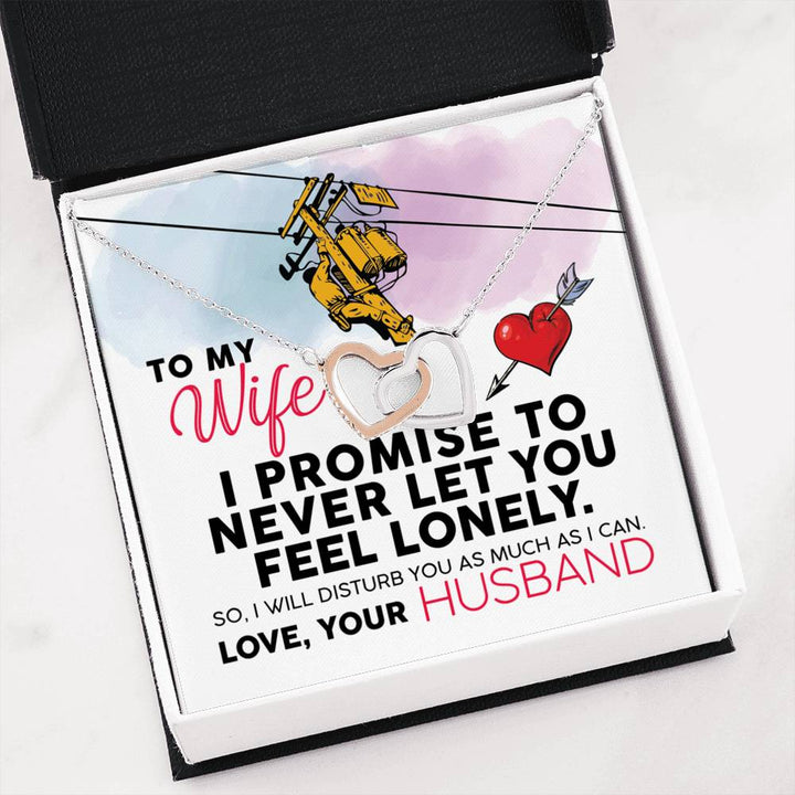 Lineman's Wife - Interlocking Heart Necklace - Thegiftio UK