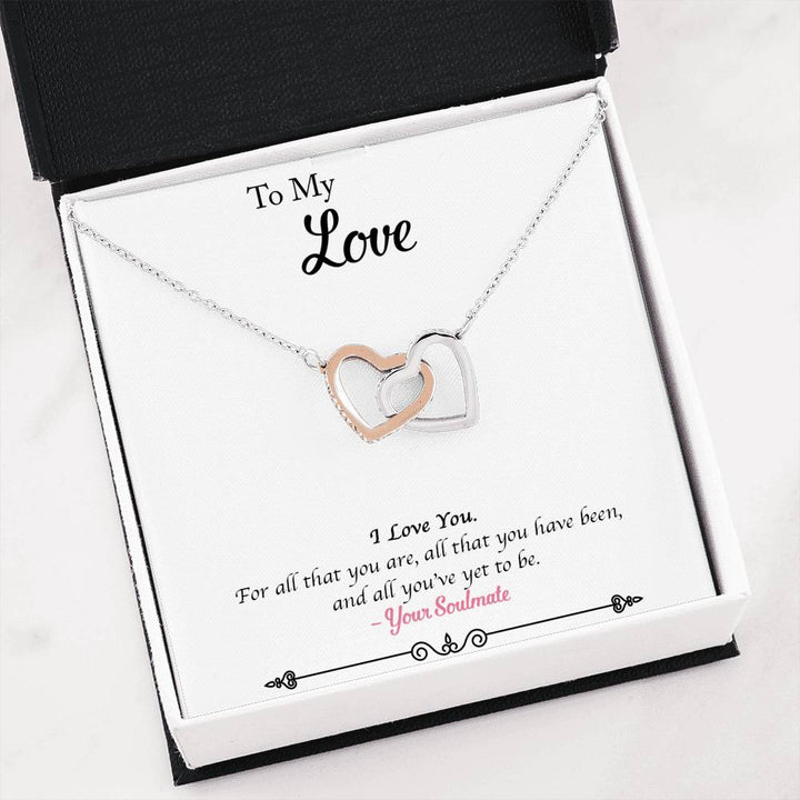 "All Of You" Interlocking Heart Necklace - Thegiftio UK
