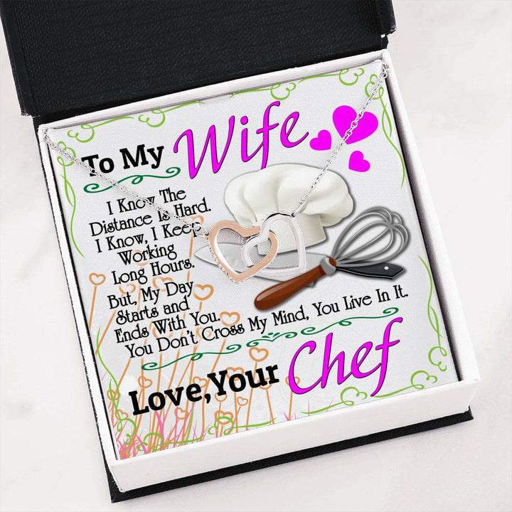 Chef's Wife - Interlocking Heart Necklace - Thegiftio UK
