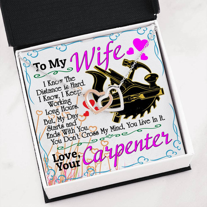Carpenter's Wife - Interlocking Heart Necklace - Thegiftio UK