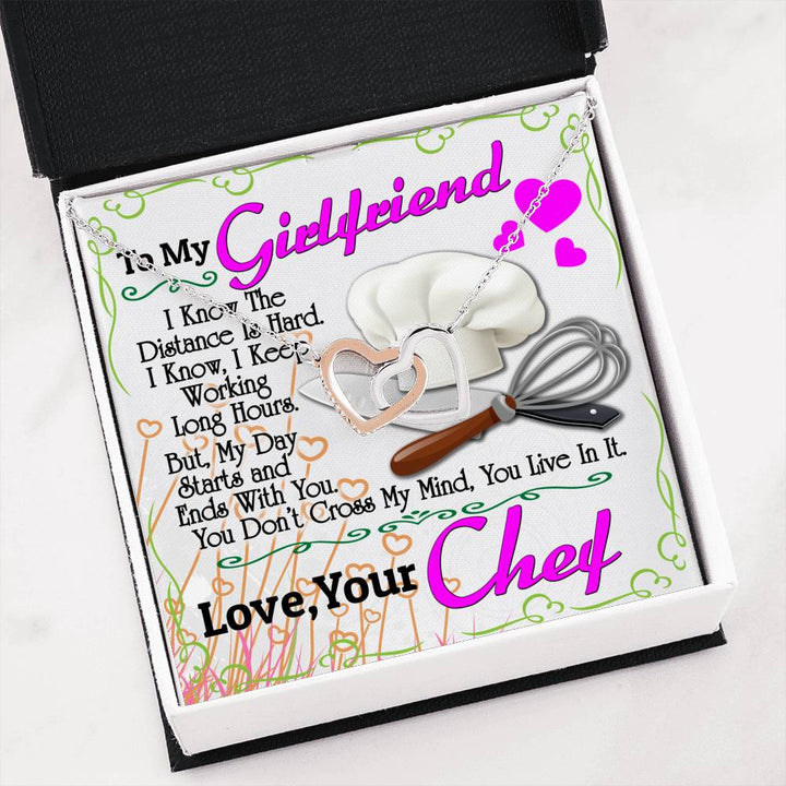 Chef's Girlfriend - Interlocking Heart Necklace - Thegiftio UK