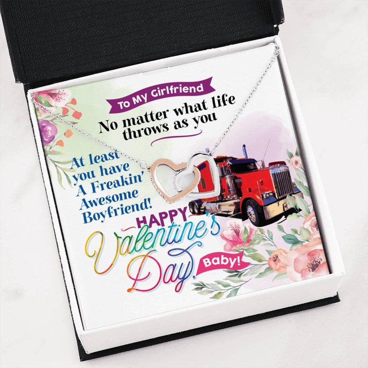 Trucker's Girlfriend - Interlocking Heart Necklace - Thegiftio UK