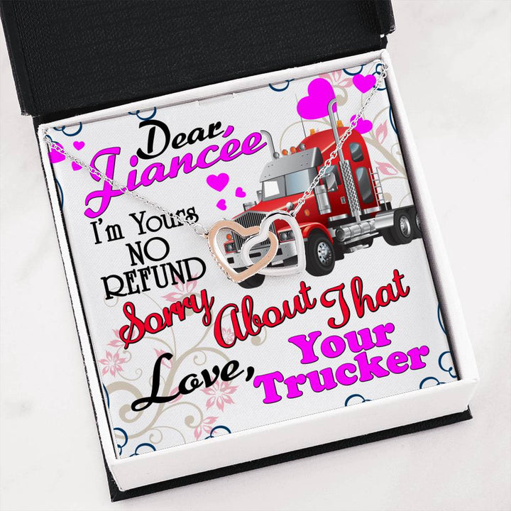 Trucker's Fiancée - Interlocking Heart Necklace - Thegiftio UK