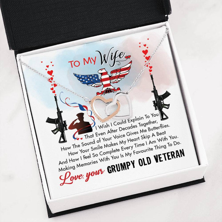 Veteran's Wife - Interlocking Heart Necklace - Thegiftio UK