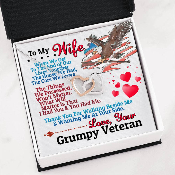 Veteran's Wife - Interlocking Heart Necklace - Thegiftio UK